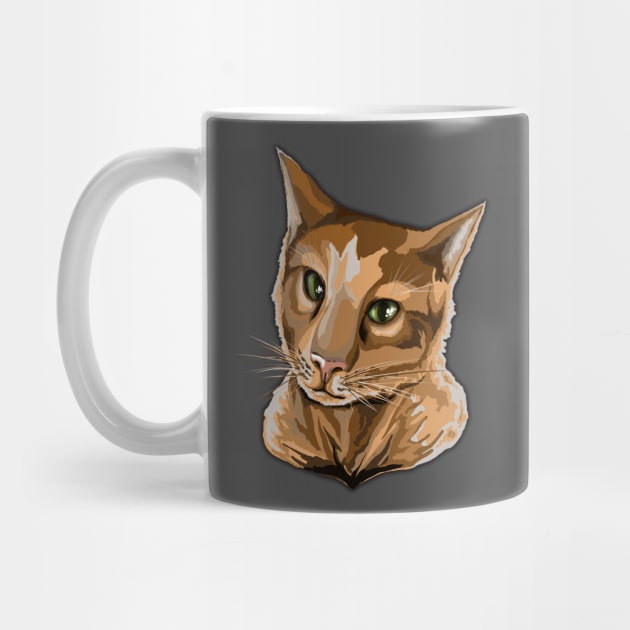 Orange Cat Art by Markyartshop